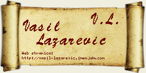 Vasil Lazarević vizit kartica